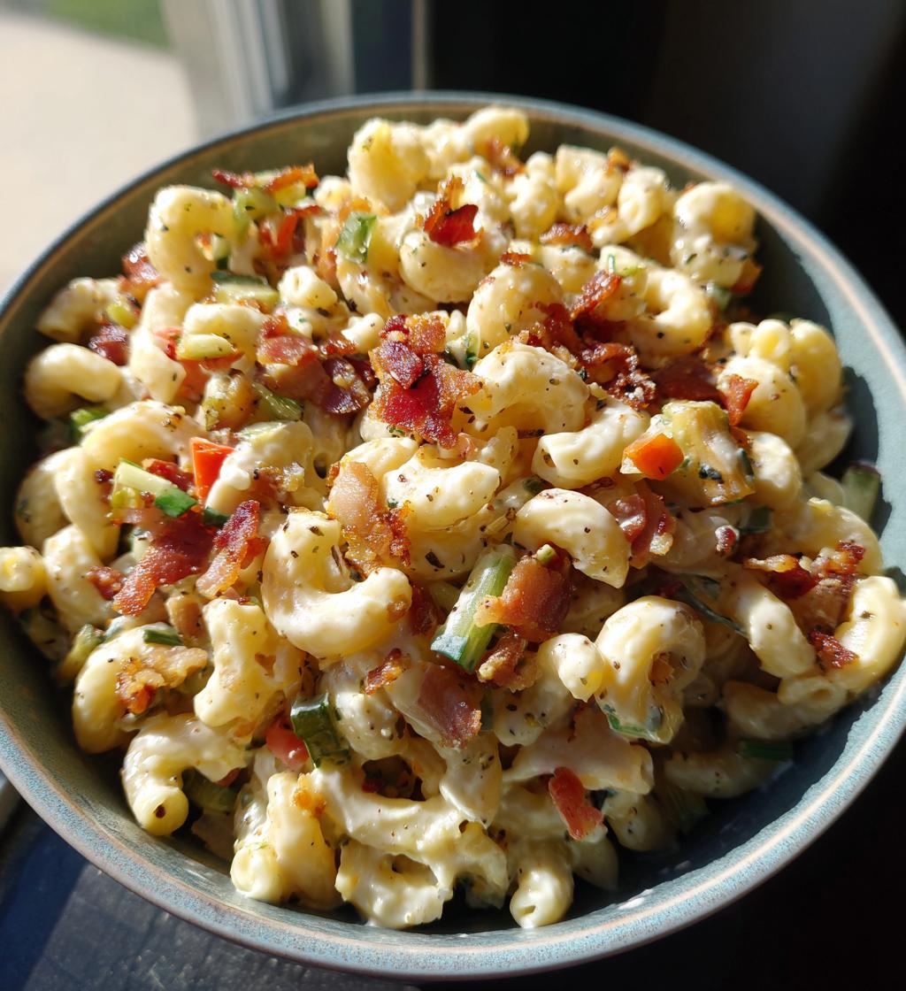 Dill Pickle Bacon Pasta Salad