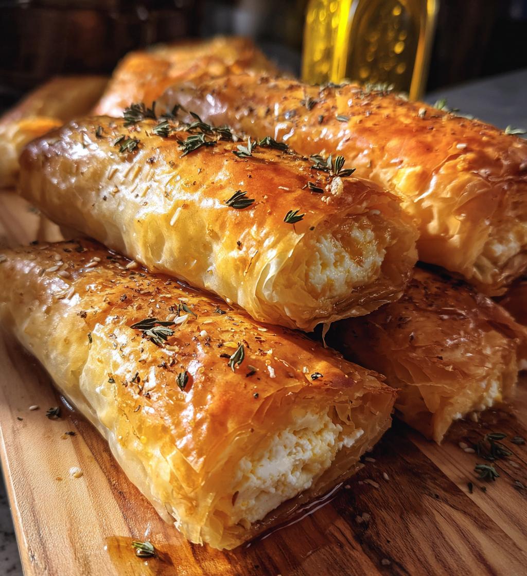 Feta Rolls Honey