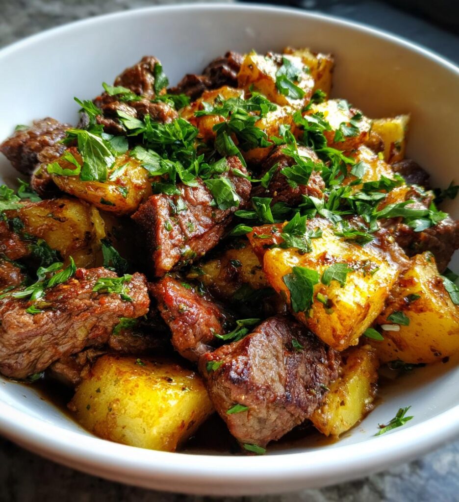 Garlic Butter Beef Potatoes