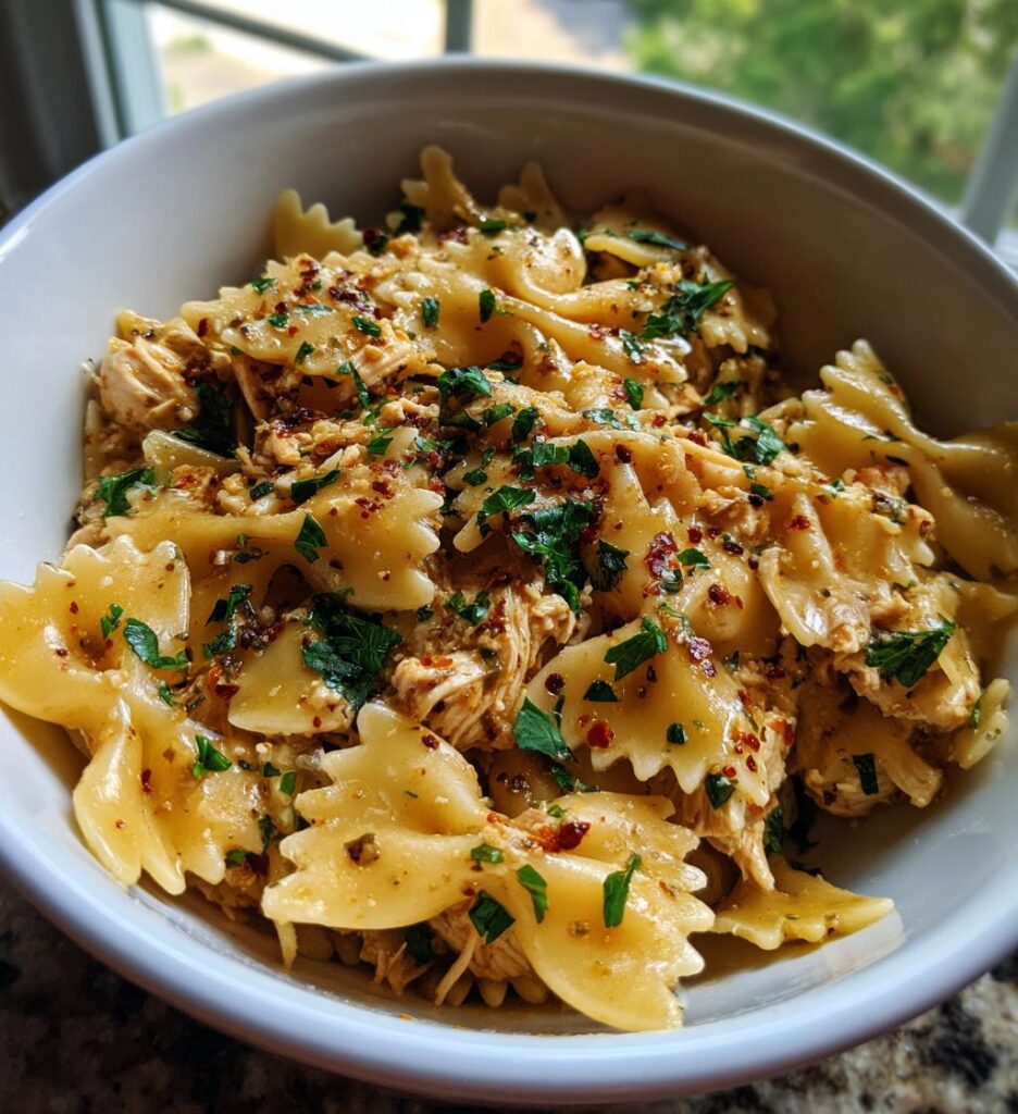 Garlic Chicken Bowties