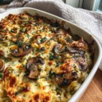 Garlic Mushroom Pasta Bake