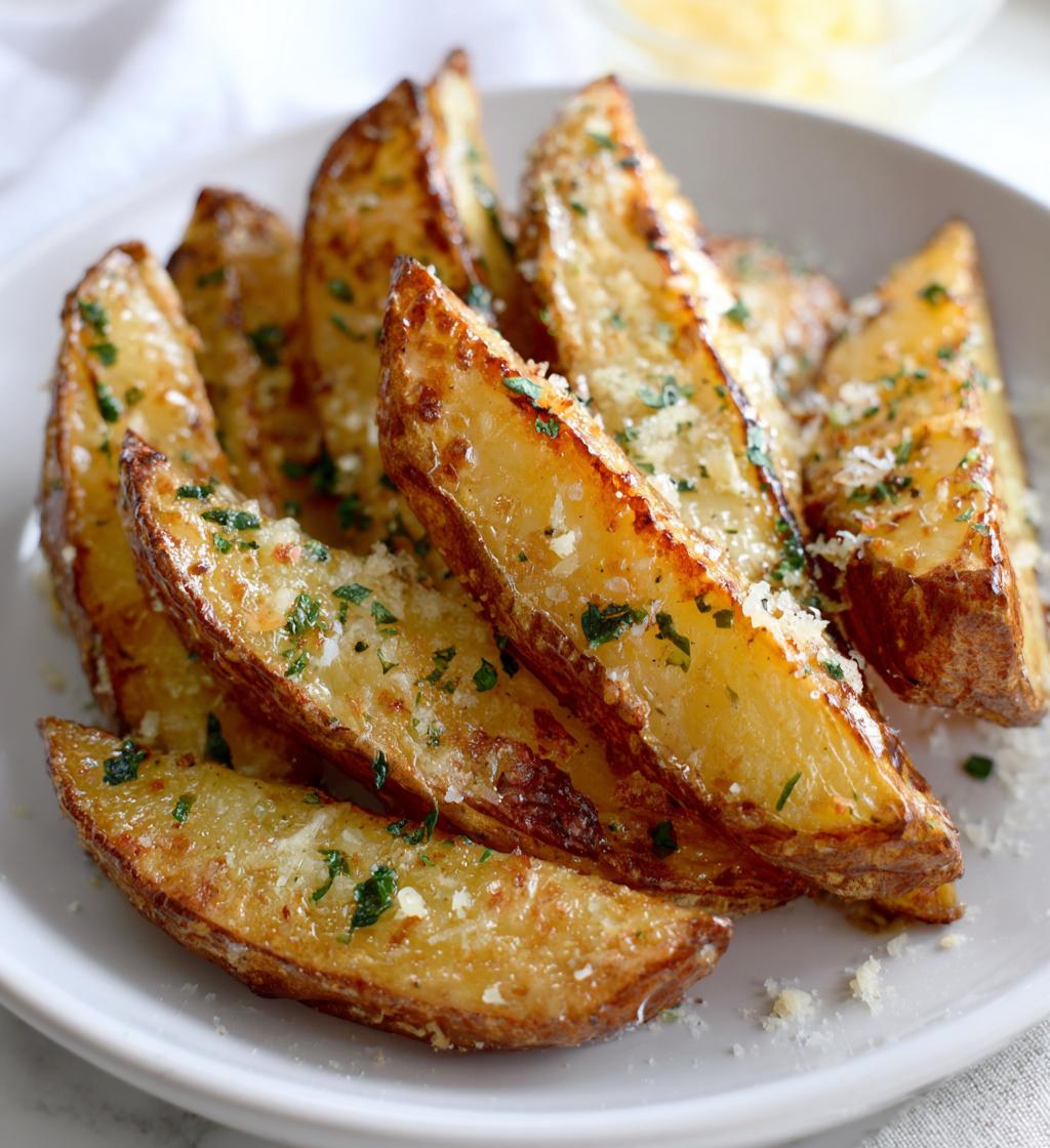 Garlic Parmesan Potato Wedges