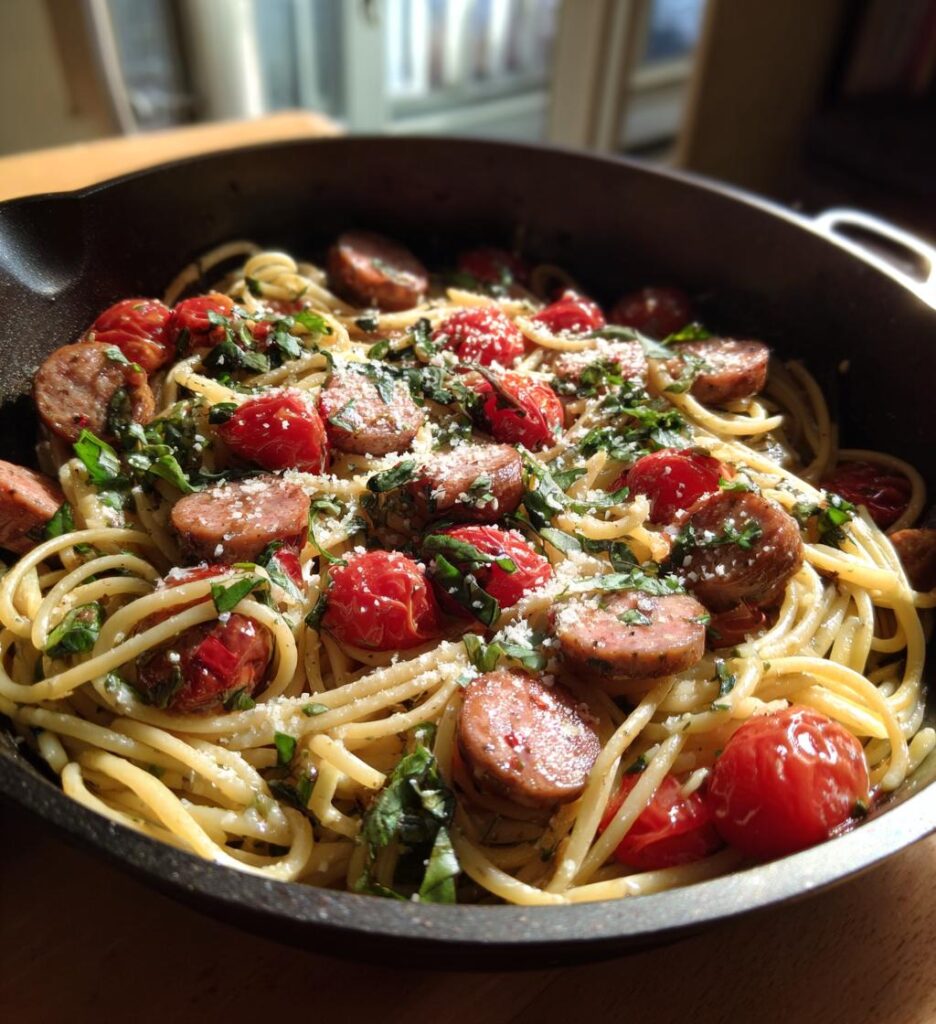 Garlic Sausage Pasta
