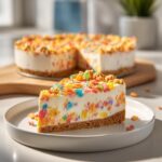 No Bake Fruity Pebbles Cheesecake