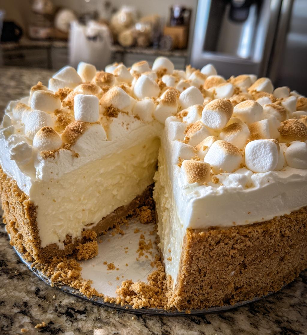 No Bake Marshmallow Cheesecake