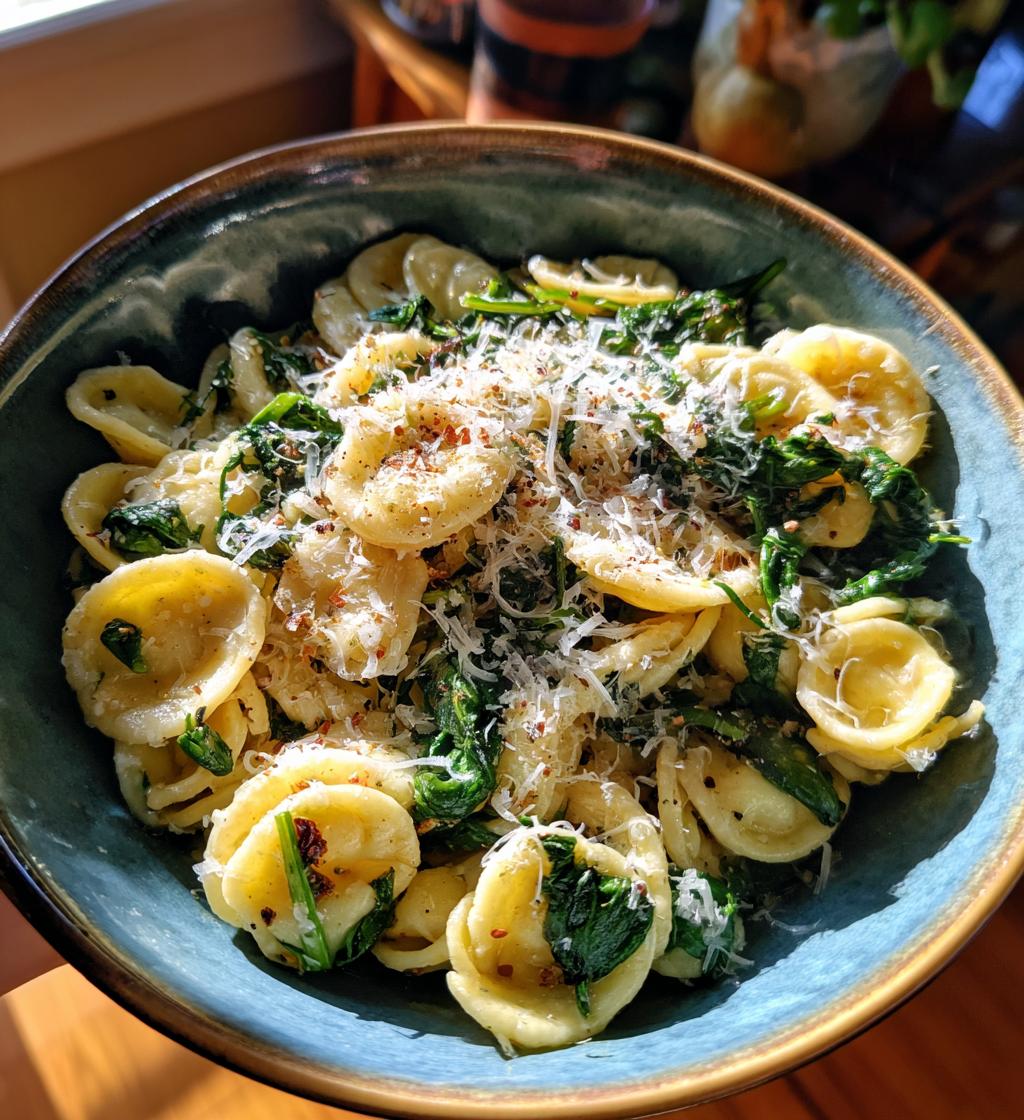 Orecchiette Spinach Pasta
