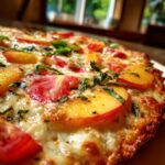 Peach Basil Pizza