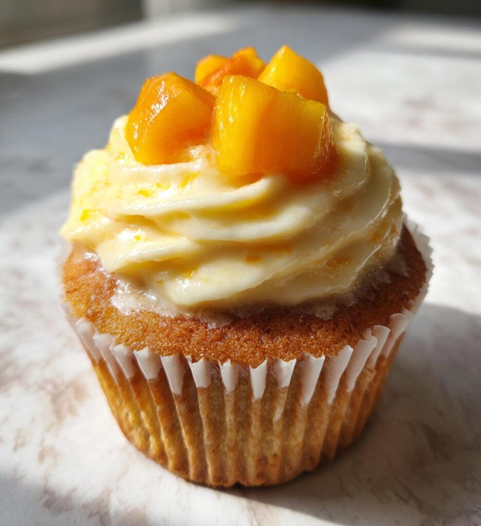 Peach Cream Cupcakes
