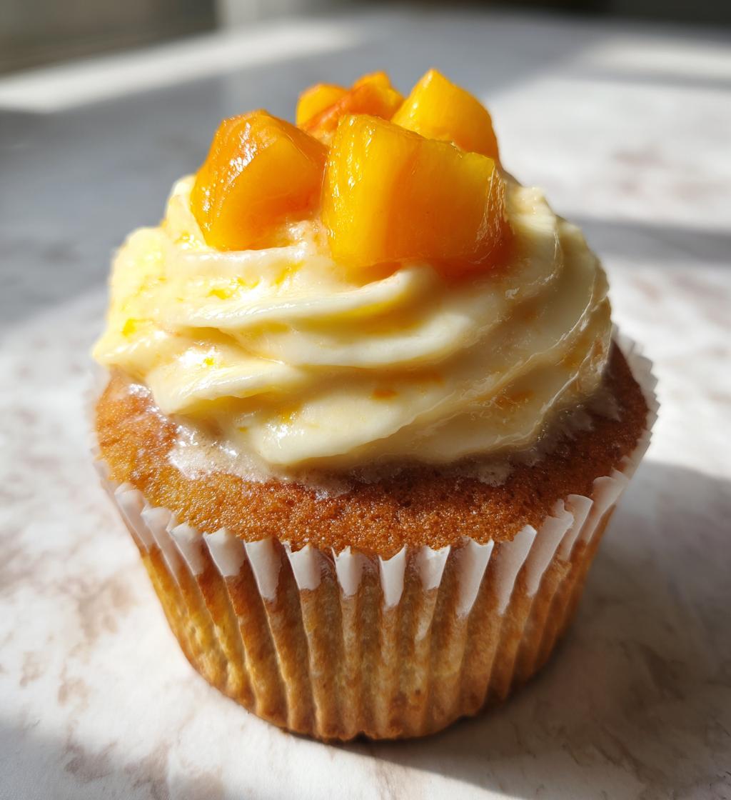 Peach Cream Cupcakes