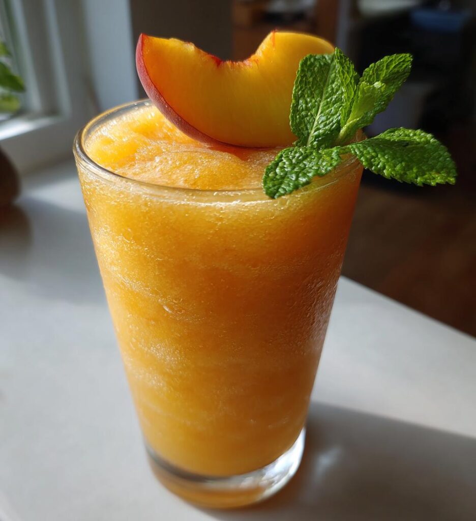 Peach Lemonade Slushie