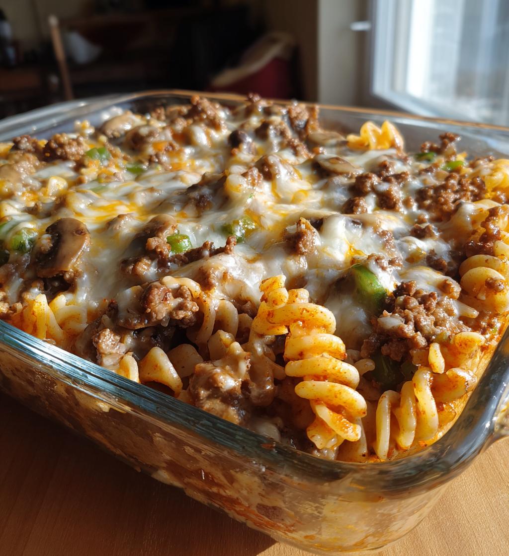 Philly Cheesesteak Casserole