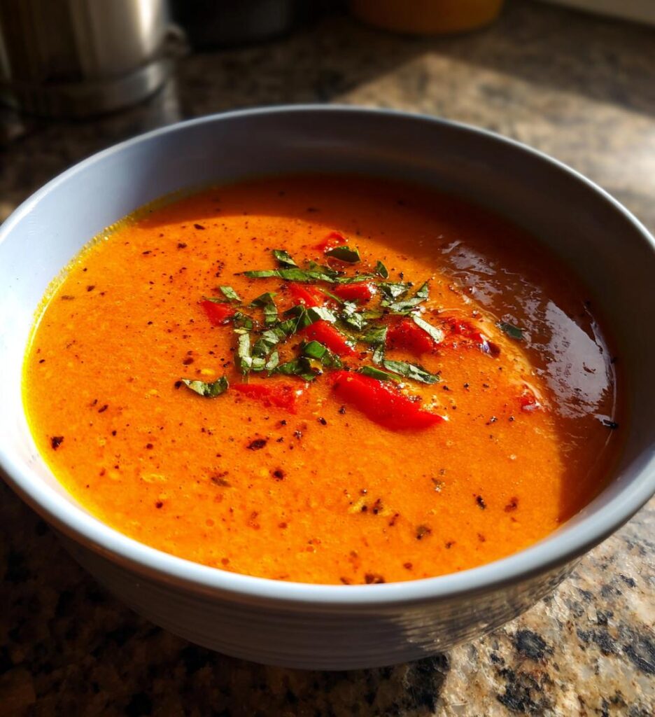 Red Pepper Gouda Soup