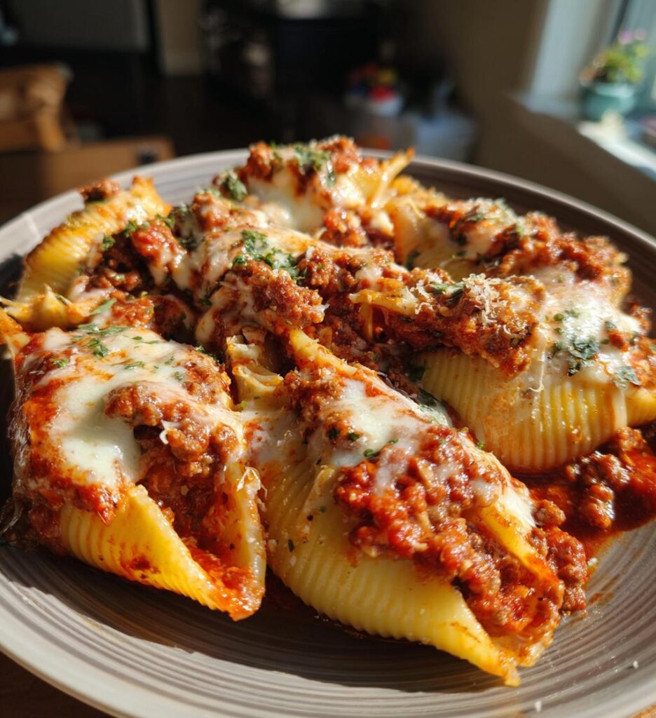Ricotta Beef Stuffed Shells