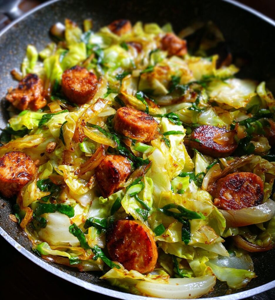 Sausage Cabbage Stir Fry