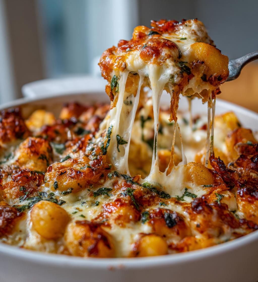 Savory Onion Gnocchi Bake