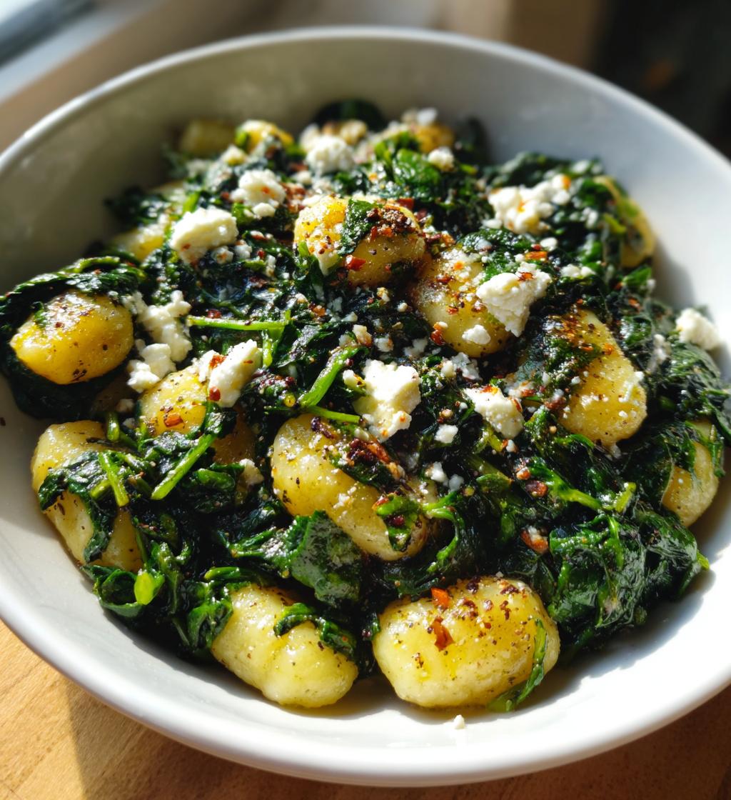 Spinach Feta Gnocchi