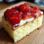 Strawberry Custard Cake