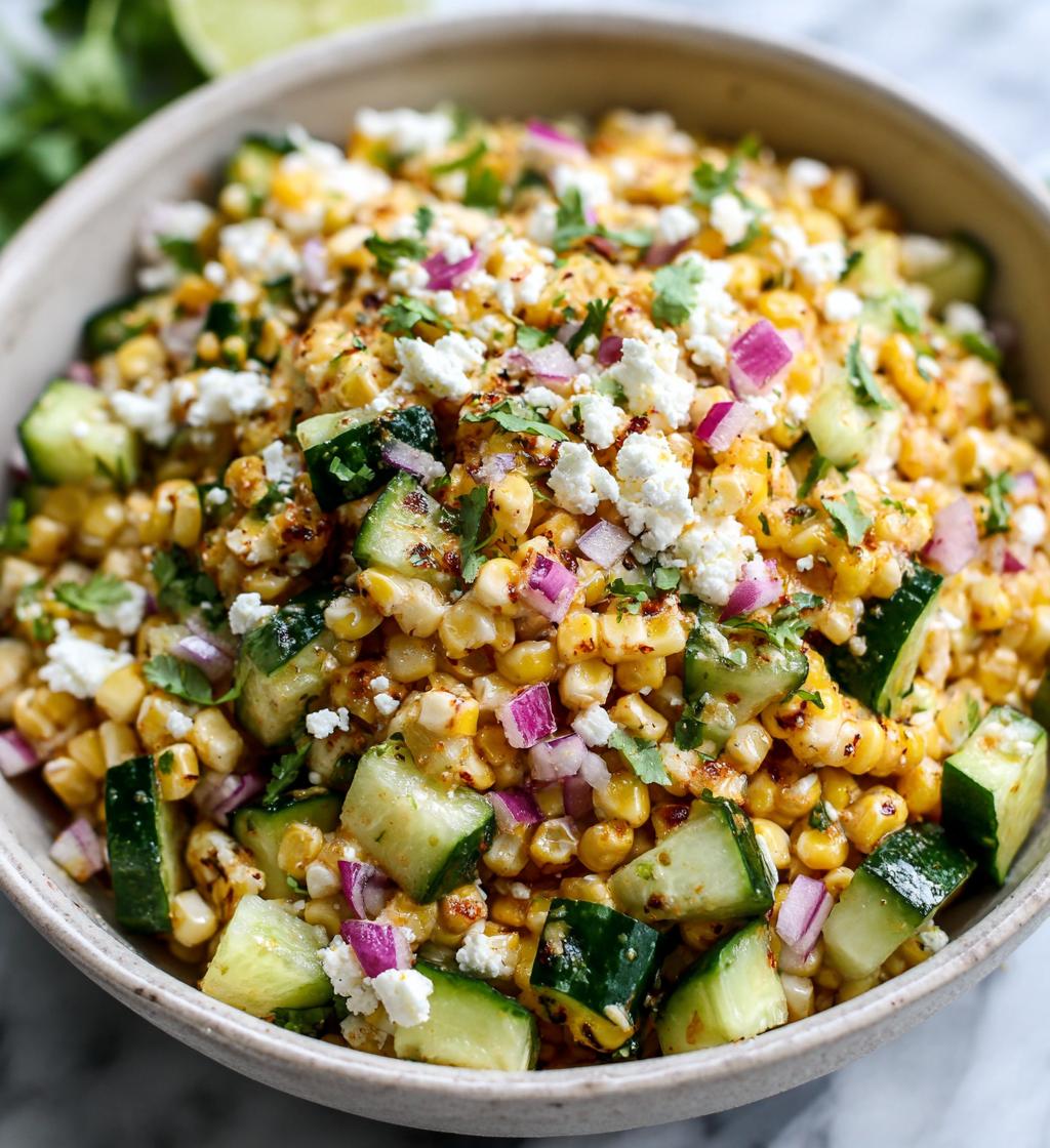Street Corn Cucumber Salad