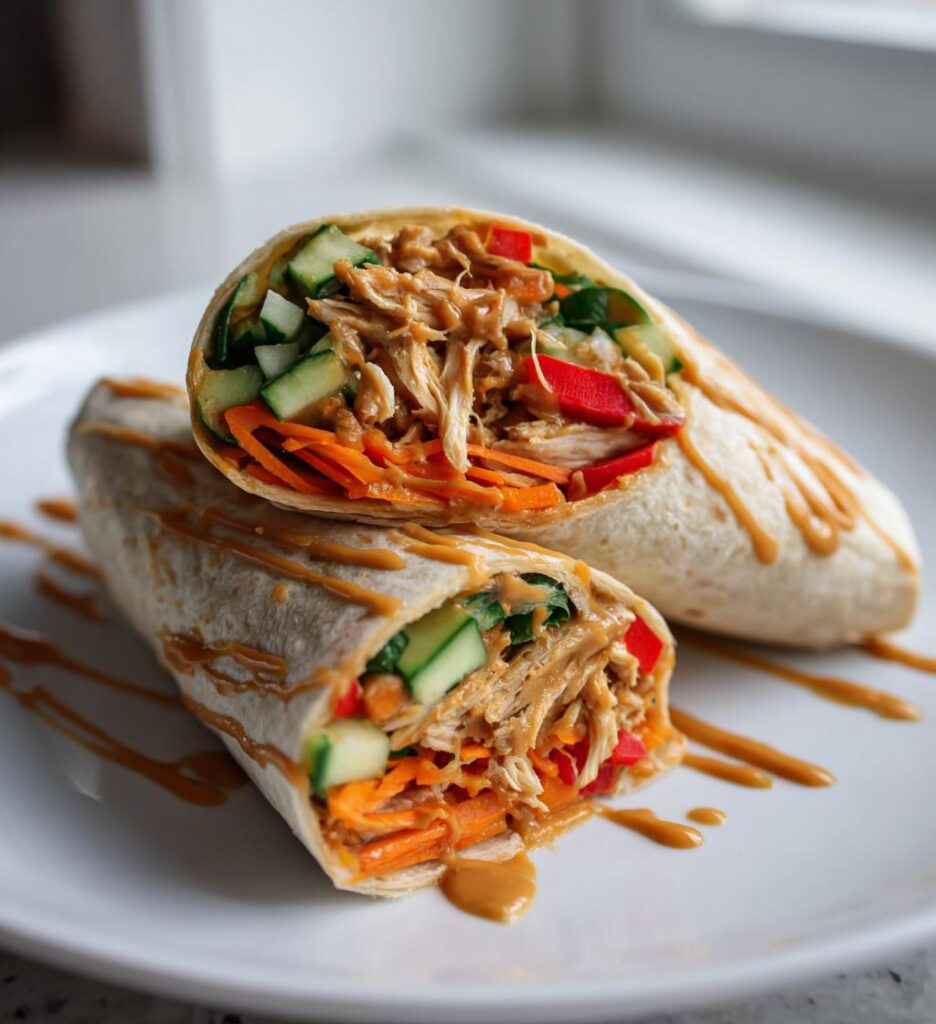 Thai Peanut Chicken Wrap