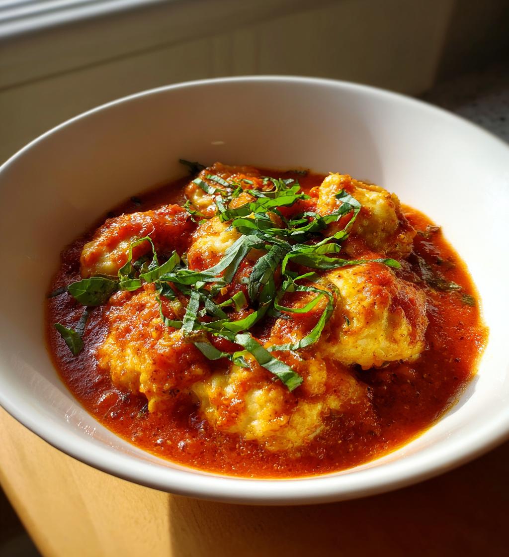 Tomato Dumpling Soup
