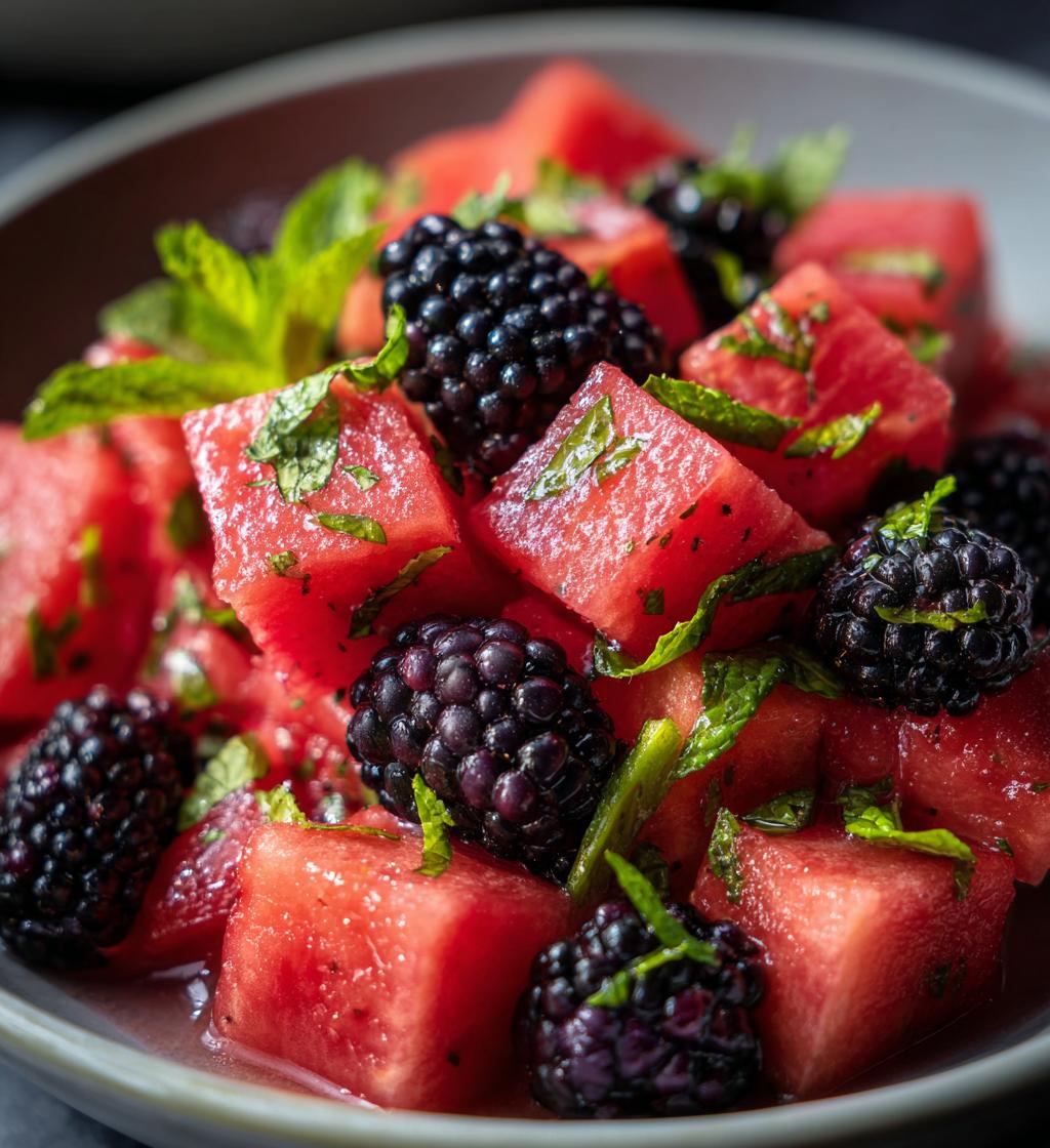 Watermelon Blackberry Salad