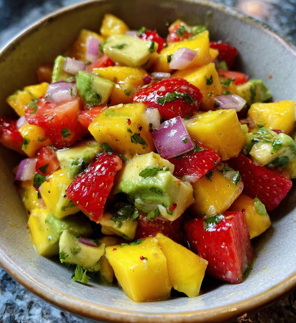 Avocado Strawberry Mango Salsa
