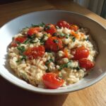 Balsamic Risotto with Tomatoes and Basil