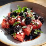 Balsamic Watermelon Blackberry Salad