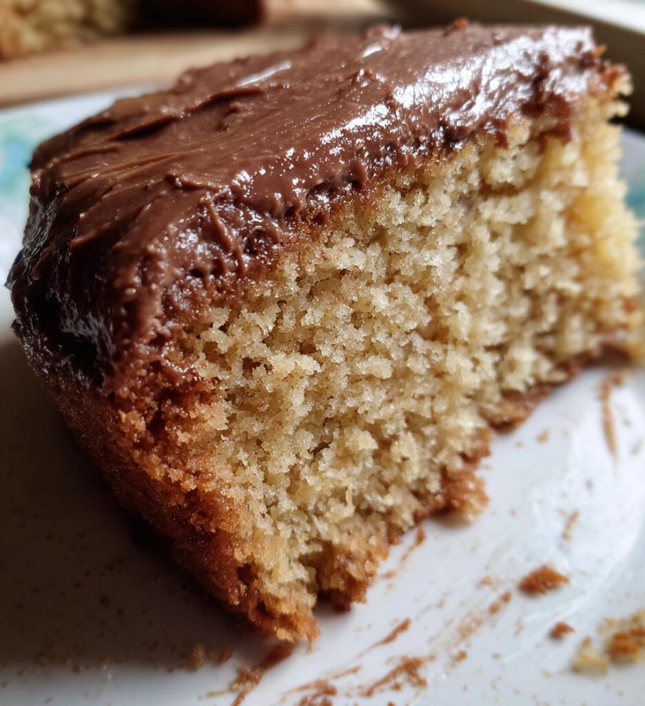 Banana Cake with Nutella Buttercream Frosting