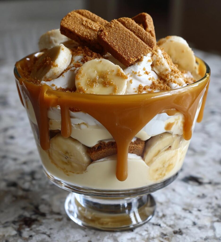 Biscoff Banana Pudding with Caramel