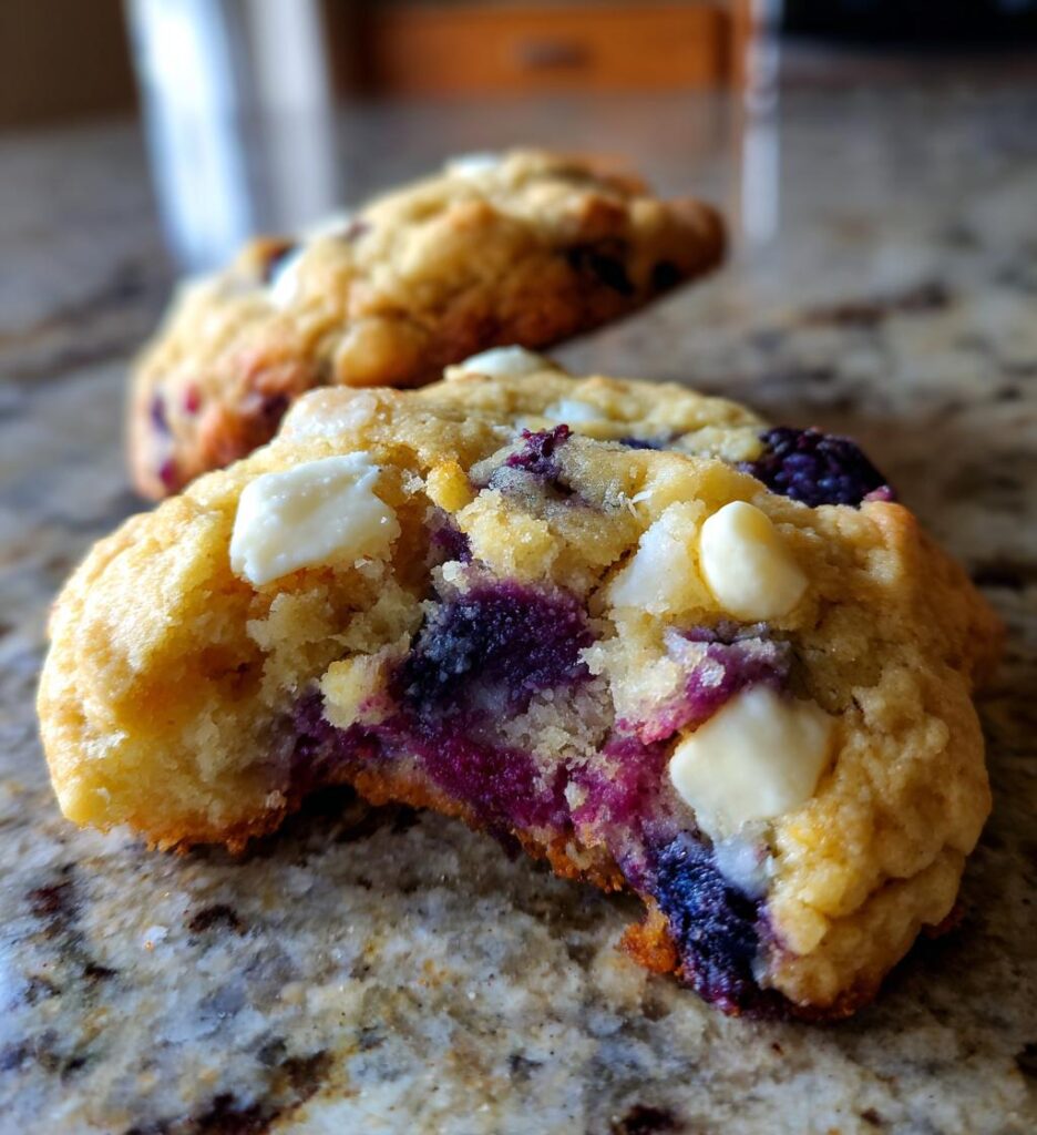 Blueberry Lemon White Chocolate Chip Cookies