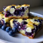 Blueberry White Chocolate Blondies
