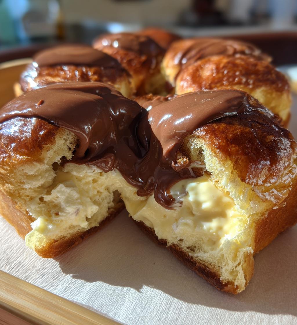 Boston Cream Pie Stuffed Hawaiian Rolls