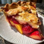Brown Butter Strawberry Peach Pie