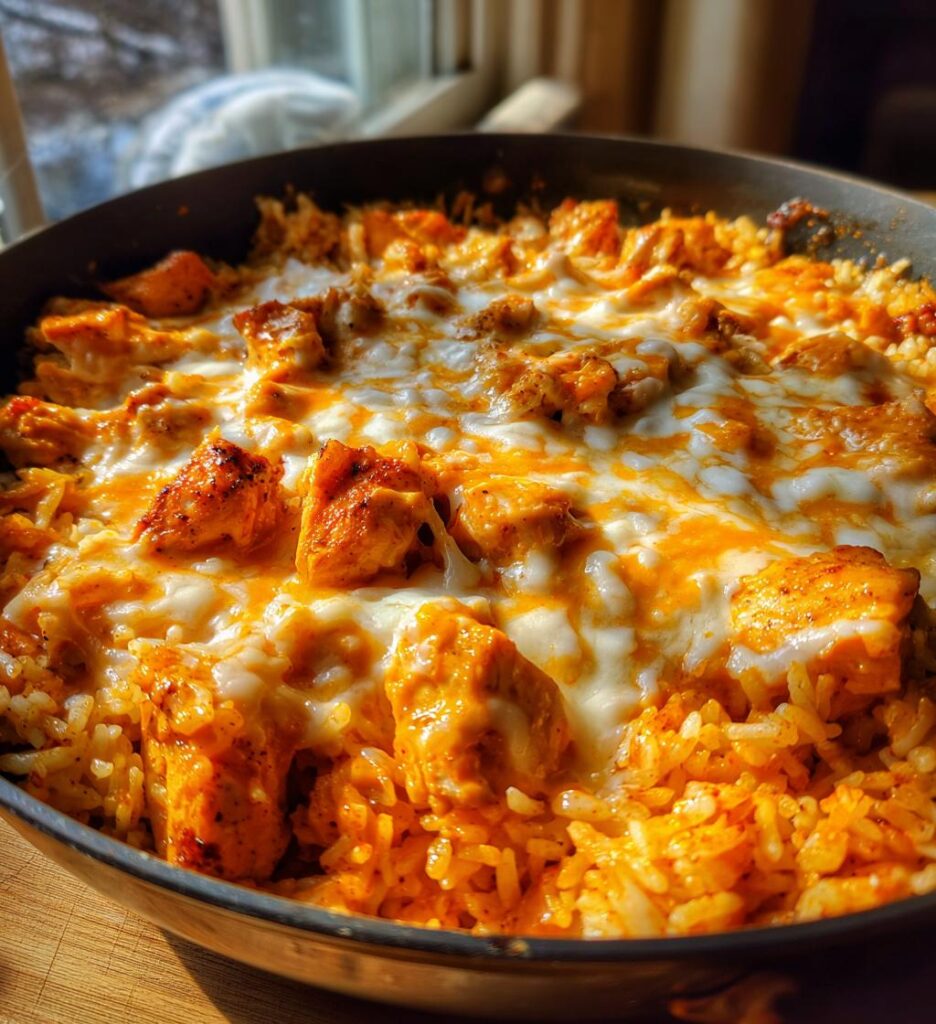 Buffalo Chicken and Rice Skillet