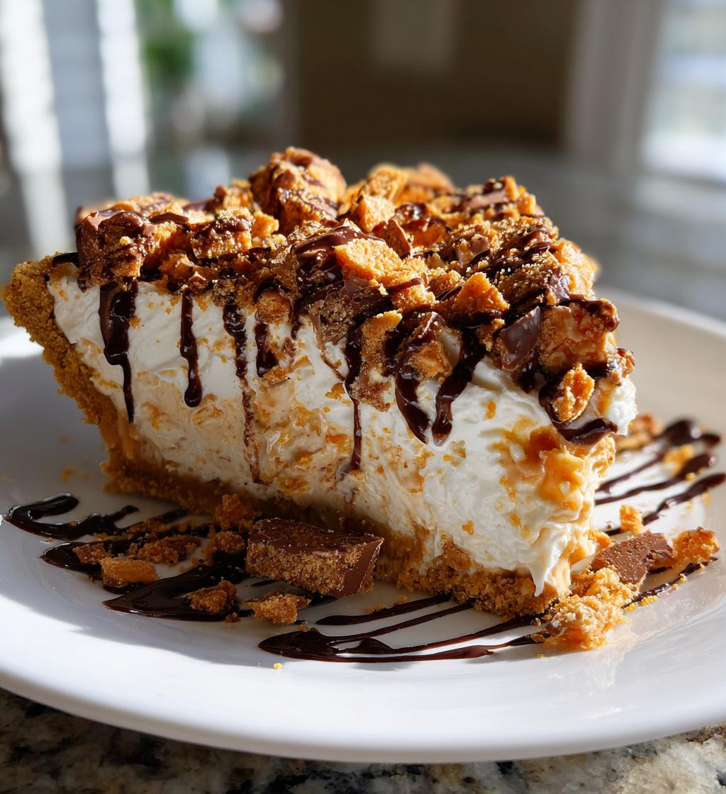 Butterfinger Pie with Peanut Butter