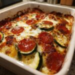 Cheesy Zucchini Pizza Casserole