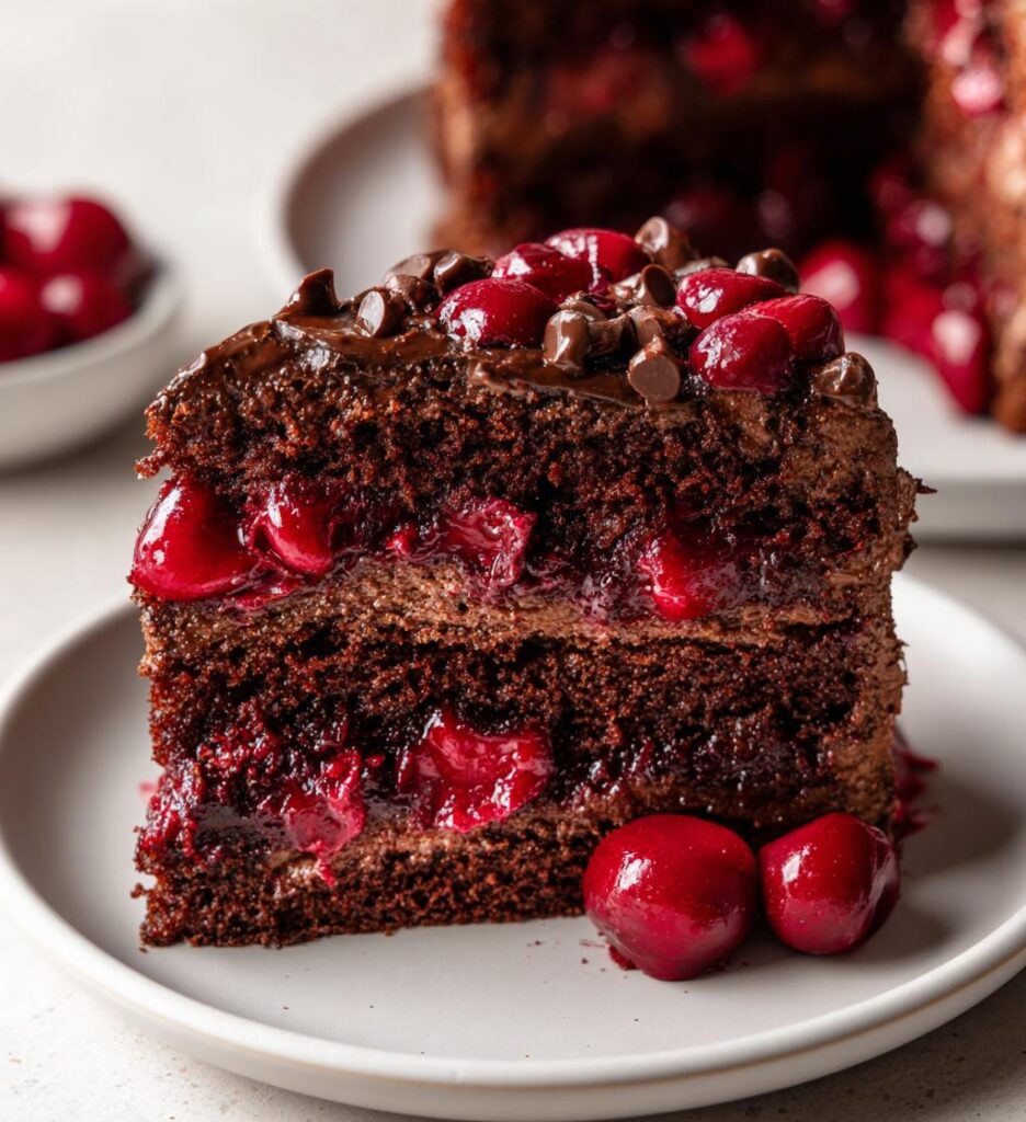 Cherry Garcia Chocolate Cherry Cake