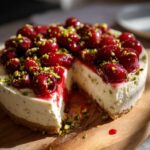 Cherry Pistachio Cheesecake
