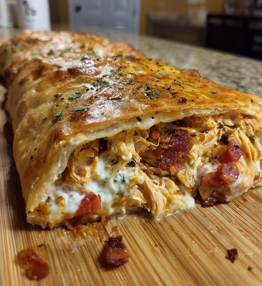 Chicken Bacon Ranch Stromboli