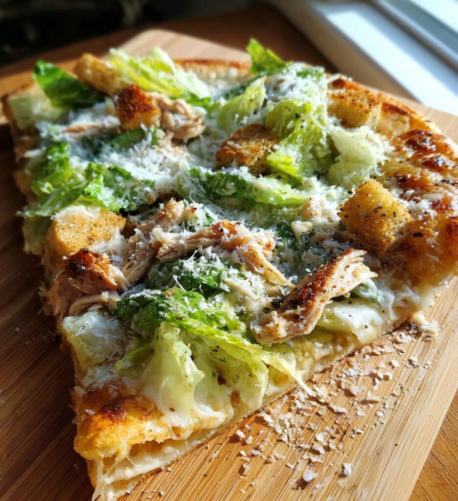 Chicken Caesar Salad Pizza