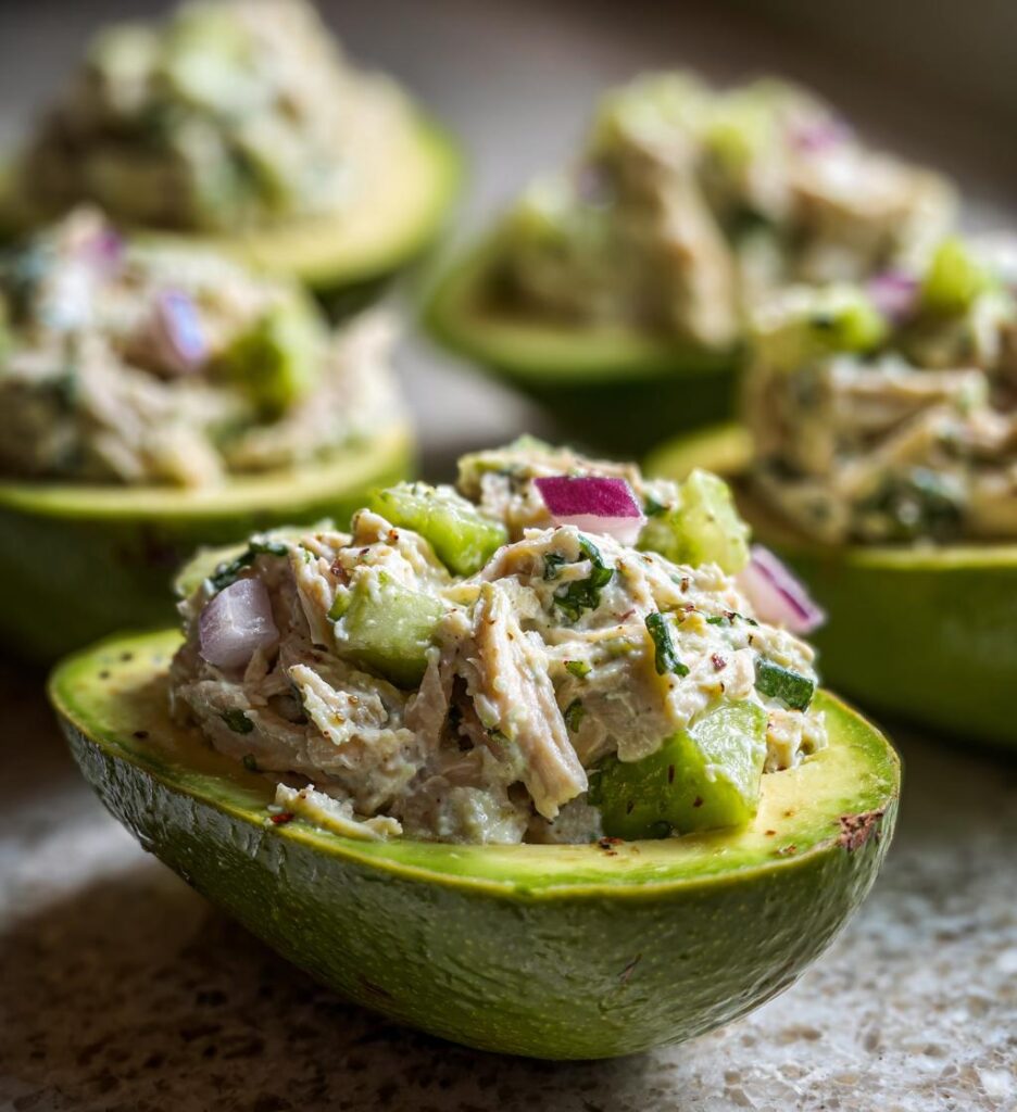 Chicken Salad Stuffed Avocados