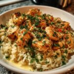 Chicken Scampi with Creamy Garlic Parmesan Rice