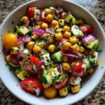 Chickpeas and Cottage Cheese Salad