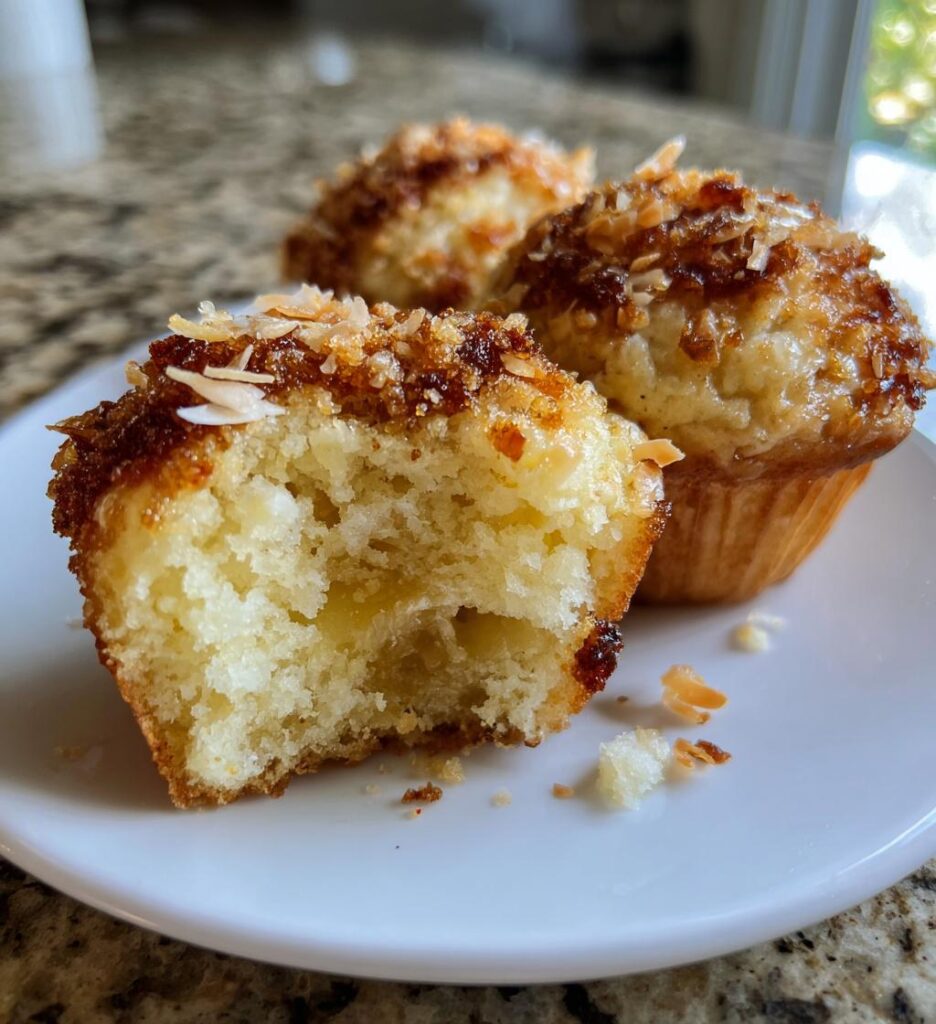 Coconut Banana Crunch Muffins