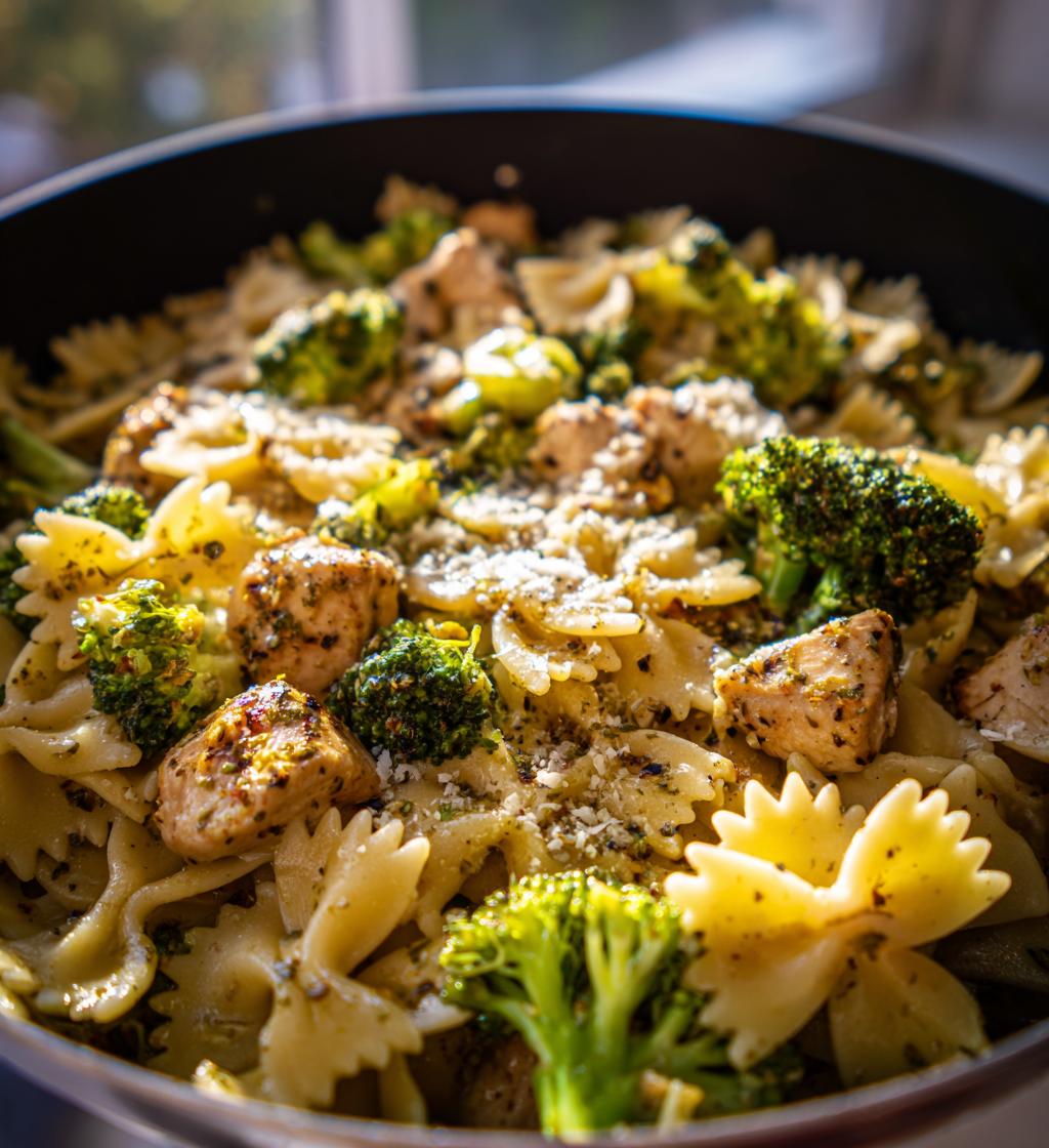 Cowboy Butter Lemon Bowtie Chicken Broccoli