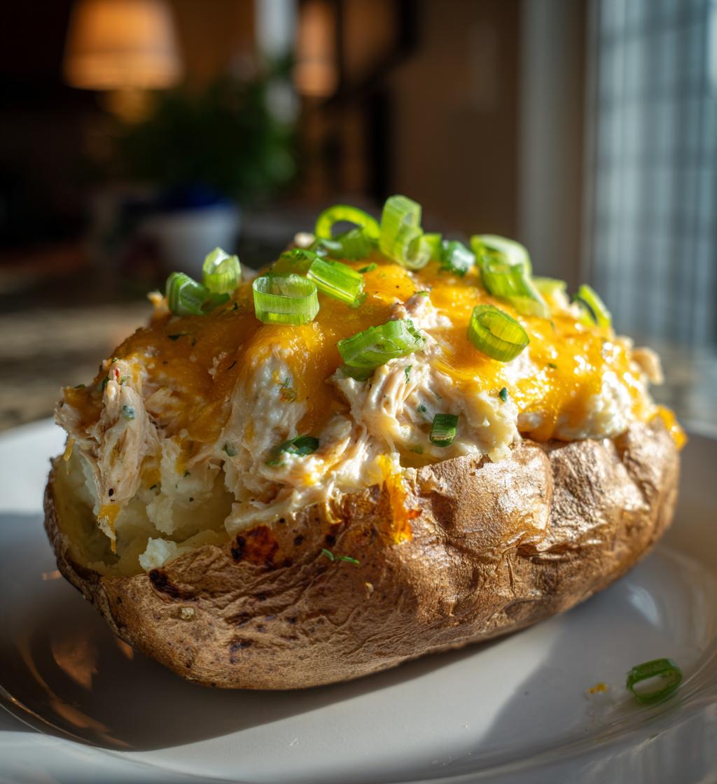 Crack Chicken Stuffed Baked Potatoes