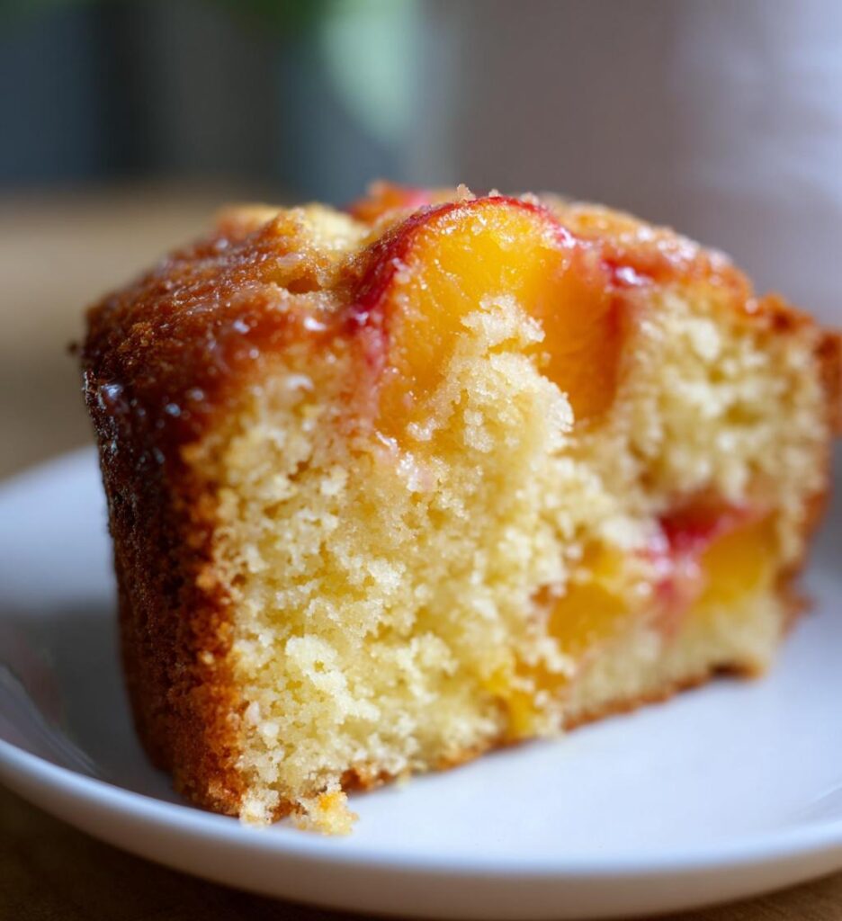 Cream Cheese Peach Cobbler Pound Cake