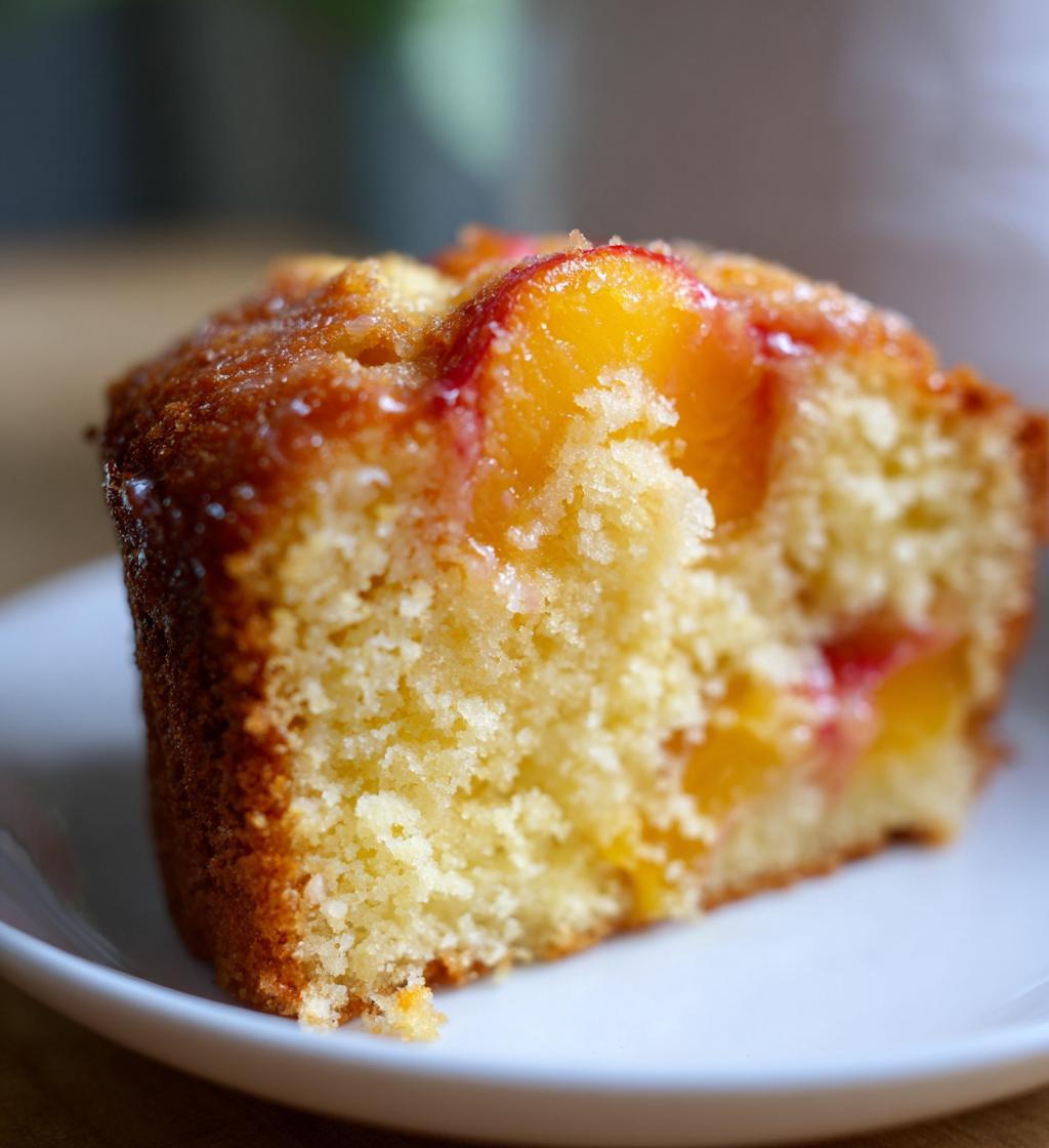 Cream Cheese Peach Cobbler Pound Cake