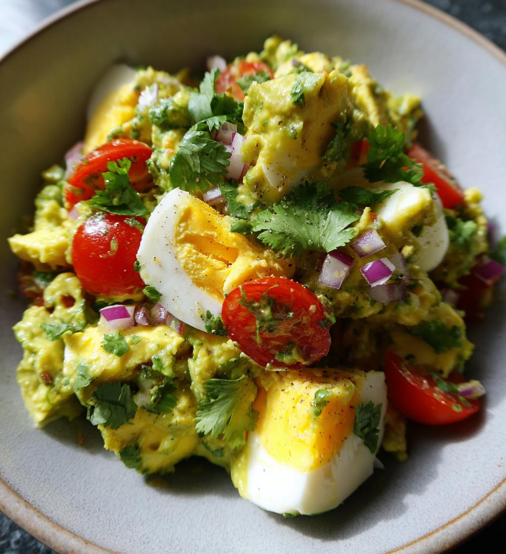 Creamy Avocado and Egg Delight Salad